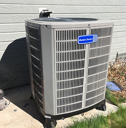 Installation of a high efficiency air conditioner